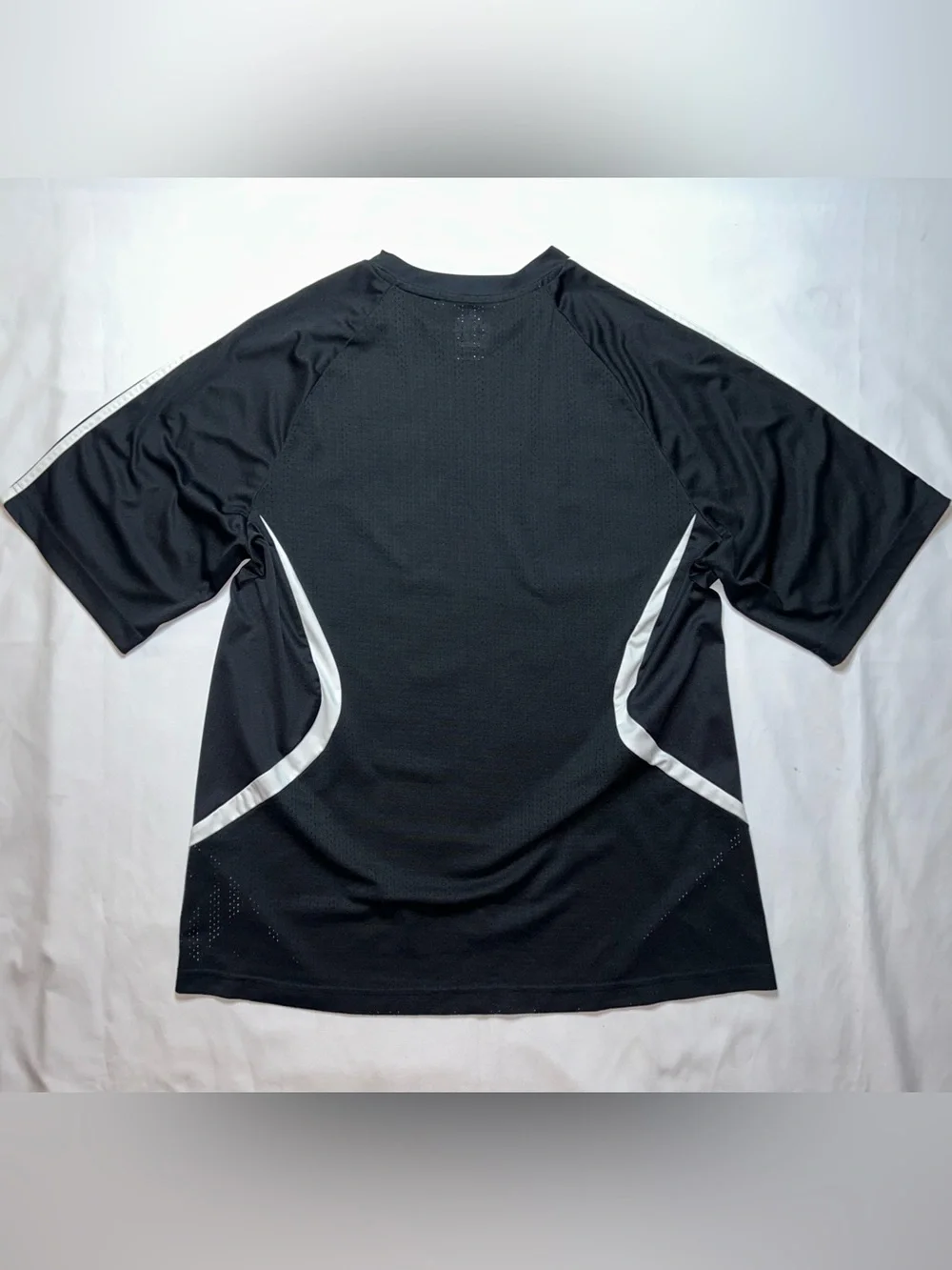 Adidas Black Performance Athletic Shirt 3-Stripes XL